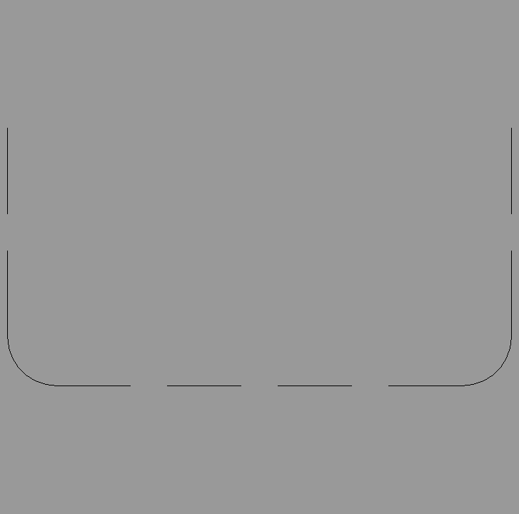 Bloque Autocad Vista de Lavabo 03 Bibliot. 2D-3D en Alzado